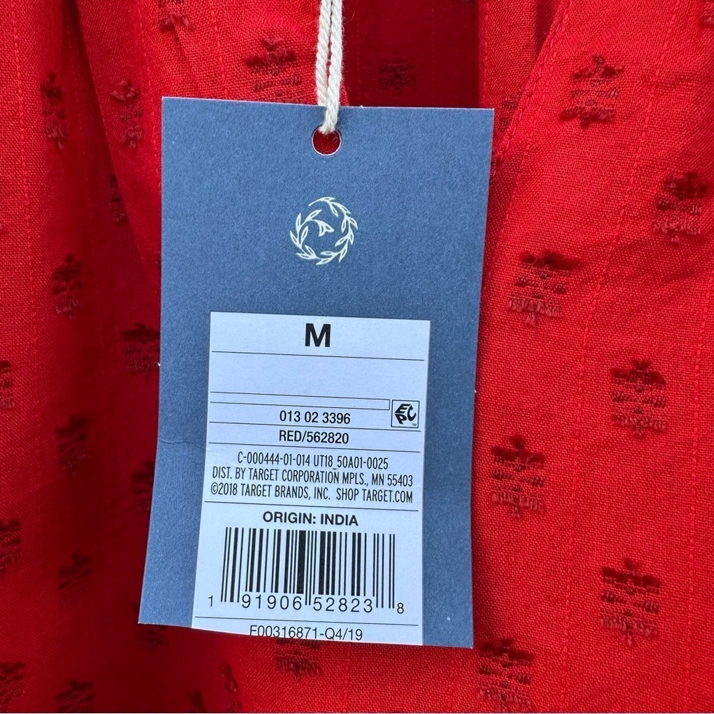 Universal Thread Cherry Red Swiss Dot Peasant Blo… - image 9